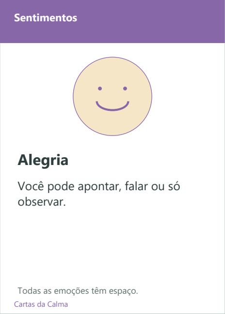 Carta real de sentimento alegria
